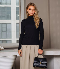 Водолазка #КТ9037, чёрный