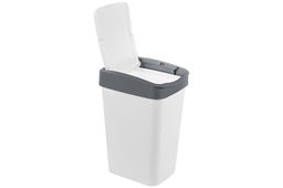 Ведро для мусора с подвижной крышкой 10 л 23,5*19,5*33,7 см Тандем белый/серый (841018) - Elan gallery фото 17
