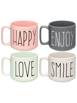 Набор кружек 4 пр. 335 мл 11,5*8,5*8 см Теплые моменты, разноцветные, фарфор - Elan gallery фото 4