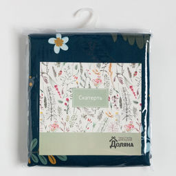 Скатерть Доляна Twilight forest 146×250 см, 100% хлопок, рогожка 164 г/м²