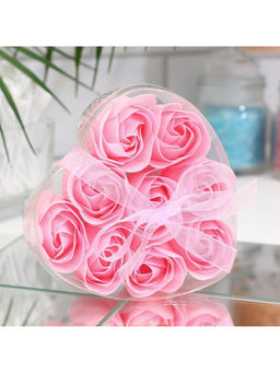 Мыльные розочки, розовые, набор 9 шт.