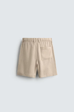 BERMUDA RELAXED FIT LINO - VISCOSA / Arena