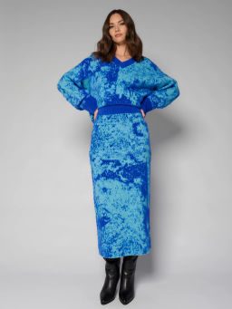 Юбка женская 12411-58007 l.blue/blue