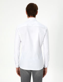 Рубашка Slim Fit белая с длинным рукавом