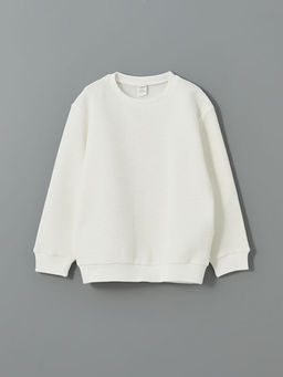 Bisiklet Yaka Basic Erkek ?ocuk Sweatshirt