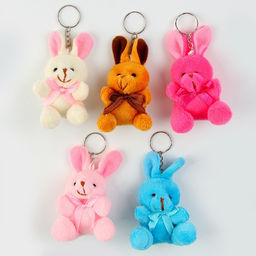 Цена за 24 шт. Мягкая игрушка Кролик на подвесе, 7 см, цвета МИКС - Simaland фото 16