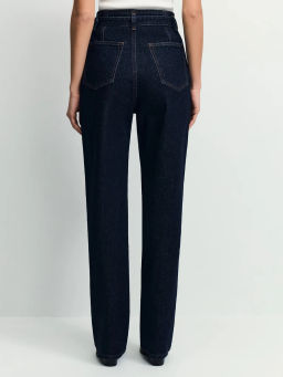 Джинсы straight с высокой посадкой с поясом / Zarina  фото 5