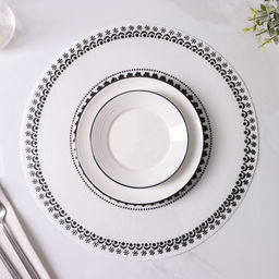 Цена за 12 шт. Салфетка сервировочная Михенди, 3838 см, цвет чёрно-белый - Simaland фото 2