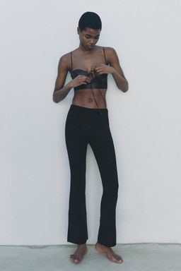 FLARED KNIT TROUSERS - Zara фото 4