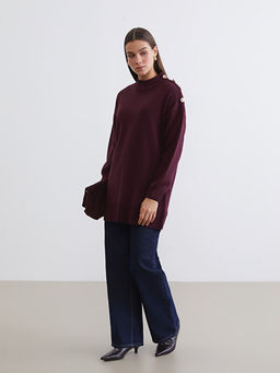 Dik Yaka Kad?n Triko Tunik