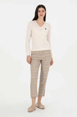 Kad_n Sar_ Carrot Hight Waist Fit Kanvas Pantolon