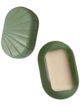 Мыльница дорожная (зеленый мрамор)