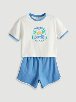 Bisiklet Yaka K?z ?ocuk Ti??rt ve ?ort