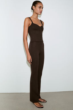PANTAL?N FLARE INTERLOCK / Marr?n - Zara фото 9