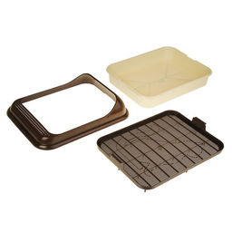 Туалет «Верный Друг» для кошек, с решёткой, 45×36×15 см, слоновая кость