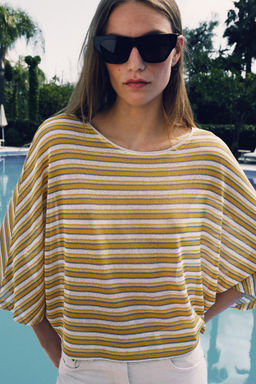 CAMISETA CAPA R?STICA RAYAS / Amarillo claro - Zara фото 2
