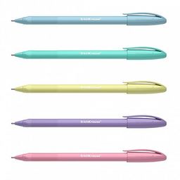 Цена за 2 шт. Ручка шар. ErichKrause "Ultra Glide Technology U-108 Pastel Stick" (58110) синяя, 1мм, цветной трехгран. корпус, игольчатый стержень