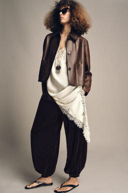 VELVET TROUSERS ZW COLLECTION - Zara фото 6