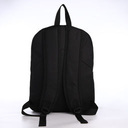 Рюкзак текстильный с карманом кожзам, 38х29х11 см, черный, белый - Nazamok фото 5