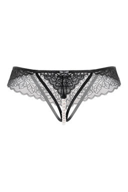 Трусы Eromantica, Freya, с бусами, черные, 54-56  фото 2