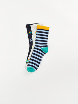 Desenli Erkek ?ocuk Soket ?orap 3l? - Waikiki фото 2