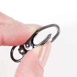 Цена за 2 шт. Карабин металлический, 38×12 мм / 10×1 мм, 6 шт., цвет чёрный никель