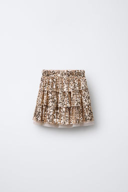 RUFFLED SEQUIN SKIRT - Zara фото 2