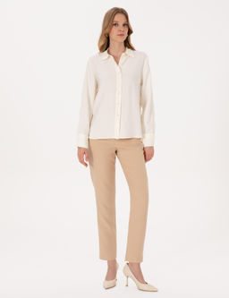 BEYAZ Comfort Fit Uzun Kollu G_mlek - Pierre cardin фото 4