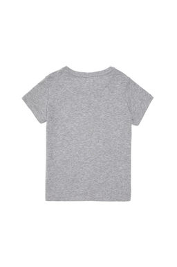 Серая меланжевая базовая футболка для девочек - U.s. polo assn фото 2