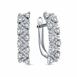 Серьги из серебра куб.циркон., В10-0922