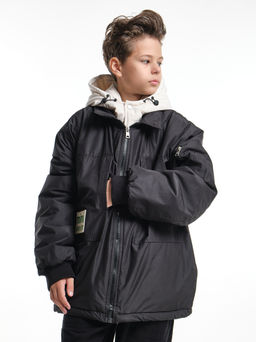 Куртка для мальчика утепленная 33-8215 черный