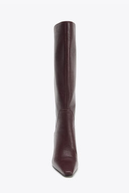LEATHER HEELED BOOTS - Zara фото 6
