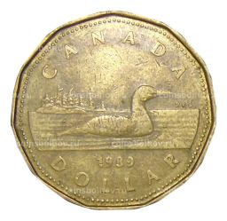 Монета 1 доллар 1989 года Канада