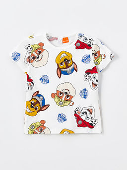 Bisiklet Yaka K?sa Kollu Paw Patrol Bask?l? Erkek Bebek ?ortlu Pijama Tak?m? - Waikiki фото 2