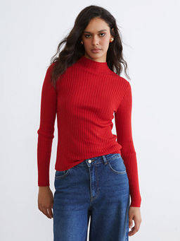 Yar?m Bal?k?? Yaka Kad?n Triko Kazak