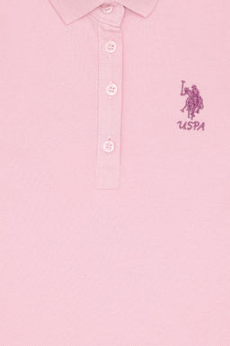 K_z _ocuk A__k Pembe Polo Yaka _rme Elbise Sepette S_rpriz _ndirim - U.s. polo assn фото 6