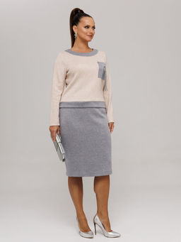 Костюм Galean Style 993 серый с бежем  фото 8