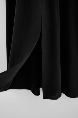 Wardrobe Essentials Siyah Shift/D_z Kesim Maxi Dokuma Elbise TWOAW27EL00036 - Trendyolmilla фото 6