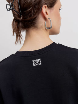 CONTE Футболка из футера c вышивкой LD 2589 black - Conte elegant фото 4