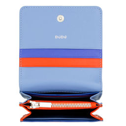 Итальянский кожаный кошелек DuDu серии Flores | пастельно-голубой - Dudubags фото 5