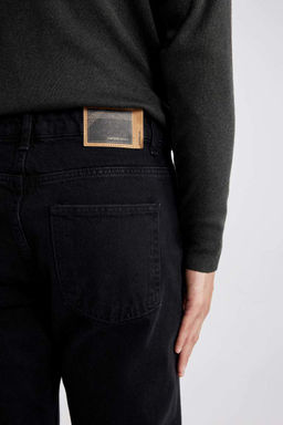 Джинсовые брюки прямого кроя с нормальной талией и нормальной талией - Defacto фото 5