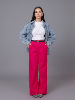 Женские Брюки широкие палаццо. С046 Фуксия от фабрики Спортсоло