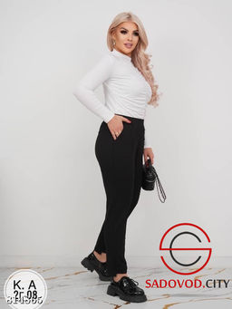 Брюки женские из плотного трикотажа