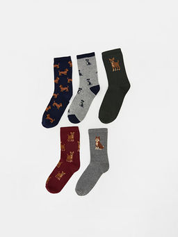 Desenli Erkek ?ocuk Soket ?orap 5li