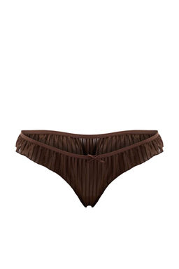 Kahverengi-Cok Renkli 3lu Tul Cizgili Tanga Kulot THMSS26KU00012