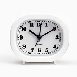 Часы - будильник настольные «Классика», на ножках, 10×8.5 см, белые