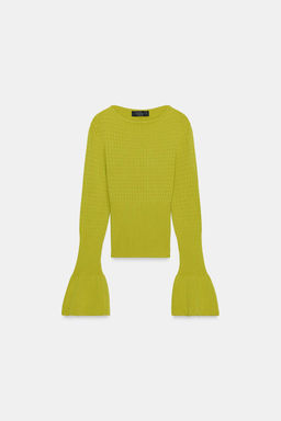 POINTELLE FLARED SLEEVE JUMPER
