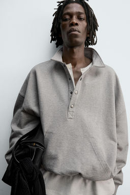 BOXY FIT POLO SWEATSHIRT - Zara фото 6