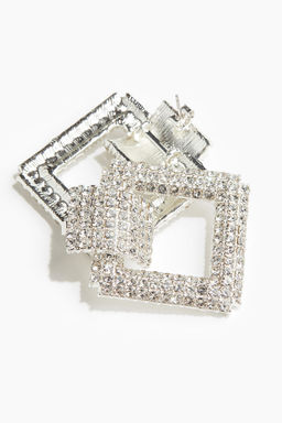 Pendientes cuadrados de strass - H&m фото 2