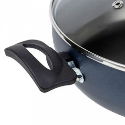 "Azure" Сотейник с антипригарным покрытием д26см "Сатин", h7см, s0,18см, стеклянная крышка (Россия)